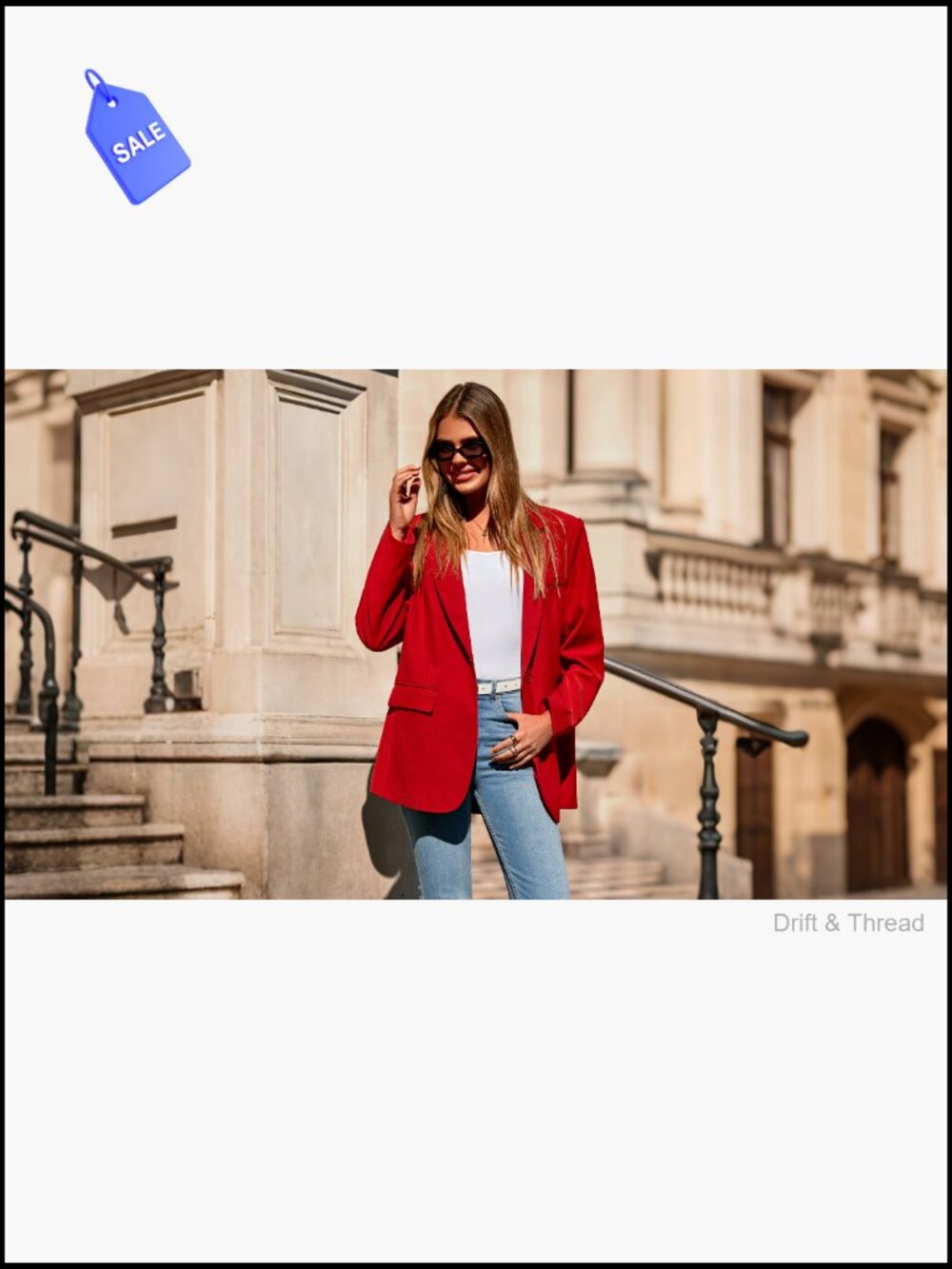 Oversized Blazer Notch Lapel Long Sleeve Business Casual Work Office Jacket - Picture 7 of 7